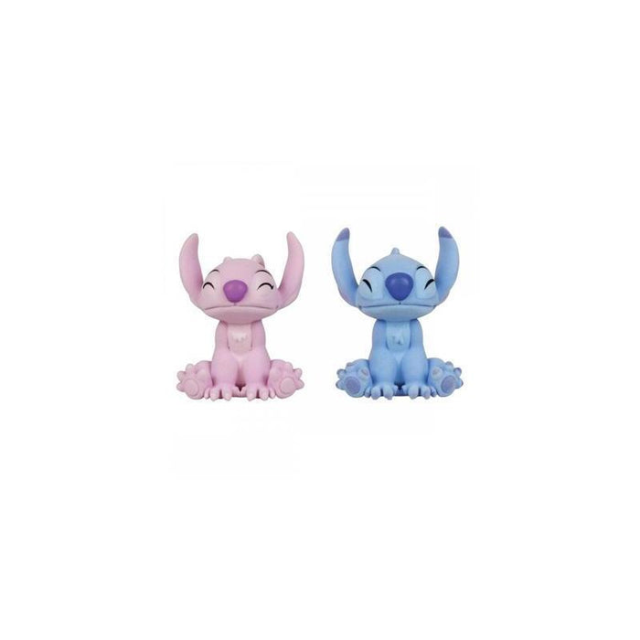 Pack De 2 Figuras Flocadas Enesco Disney Stitch Y Angel Beso