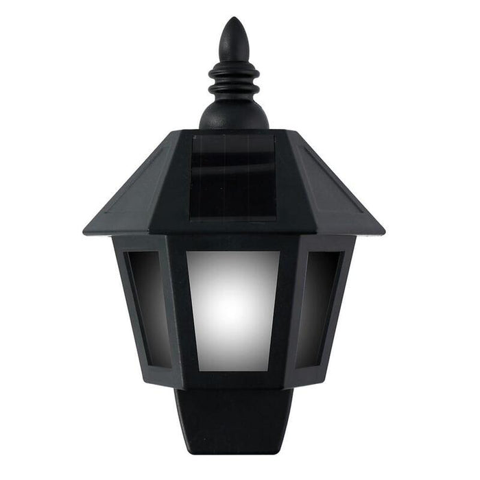 Pack De 2 Unidades - Aplique Solar Led, Luz Fria/Efecto Llama, Ip44, Negro