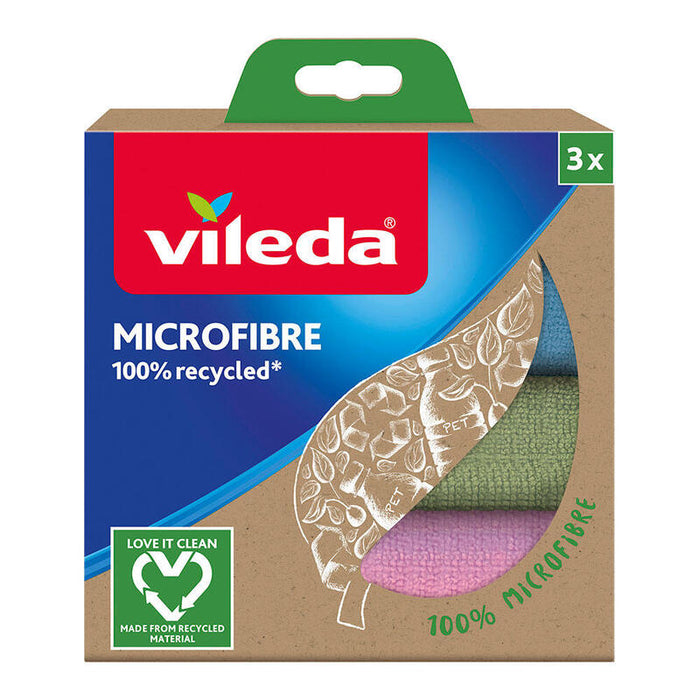 Pack De 2 Unidades - Bayeta Microfibra 100% Reciclada 3 Unid. 168310 Vileda