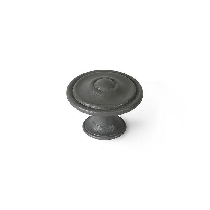 Pack De 2 Unidades - Blister Con 4 Pomos Redondos Para Mueble Fabricado En Zamak Acabado Gris Ceniza Mod. 3110 Ø35mm Rei