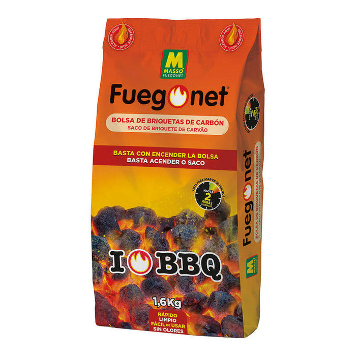 Pack De 2 Unidades - Bolsa De Carbon Instantaneo 1,5kg Fuegonet Masso