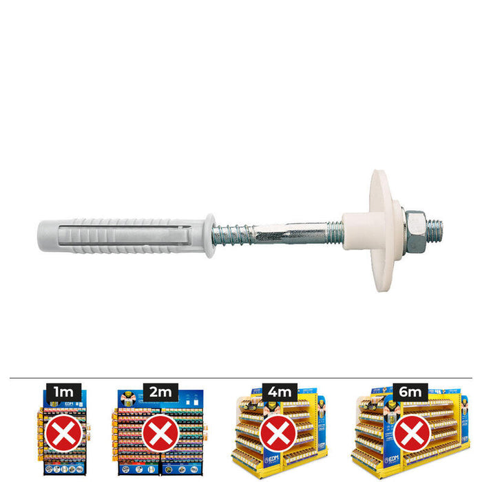 Pack De 2 Unidades - Bolsa Kit Fijación Lavabo Tuerca De Hierro Ø8x100 Flth