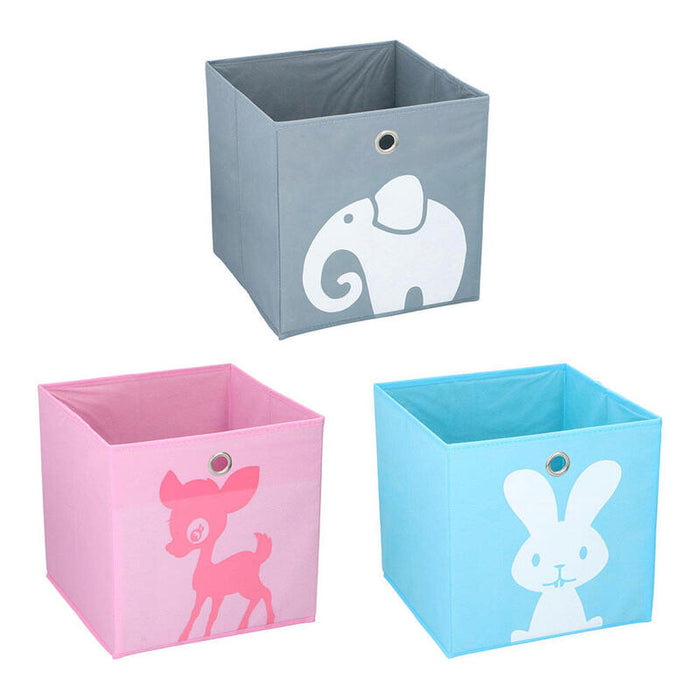 Pack De 2 Unidades - Caja De Almacenamiento Colores Variados 28 X 28 X 28 Cm Alpina