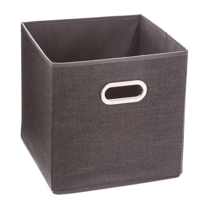 Pack De 2 Unidades - Caja Organizadora Color Gris Oscuro Para Estanteria 31x31cm