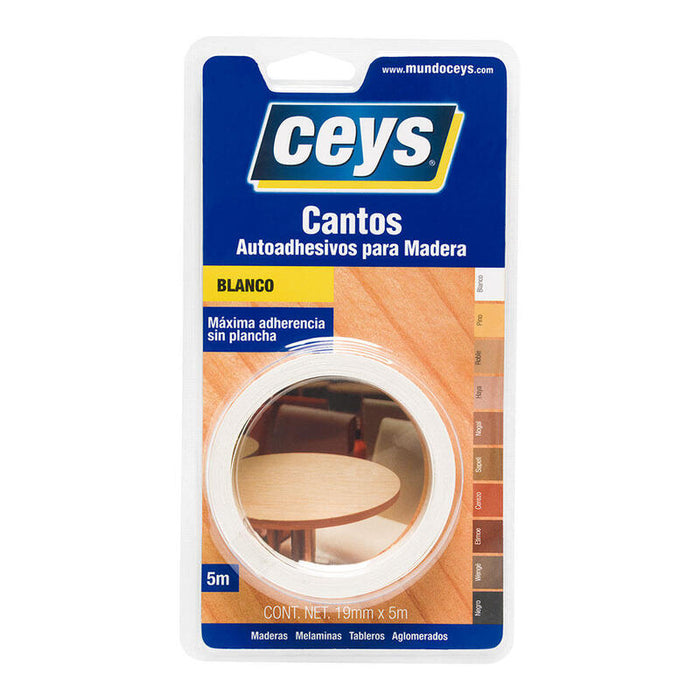 Pack De 2 Unidades - Ceys Canto Autoadhesivo Blanco Rollo 5m 850002