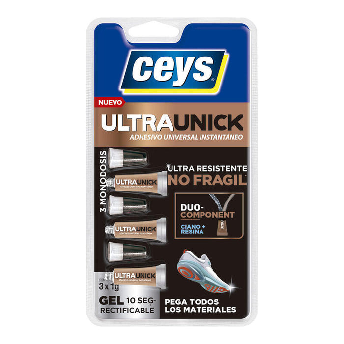 Pack De 2 Unidades - Ceys Ultraunick Poder Extremo Gel 3 Monodosis 1g 504223