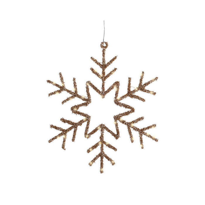 Pack De 2 Unidades - Copo De Nieve Luz Led Decorativa Interior 38 X 38 Cm