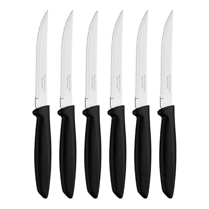 Pack De 2 Unidades - Cuchillos Dentados Para Carne, Plenus, Negro, 6 Uds