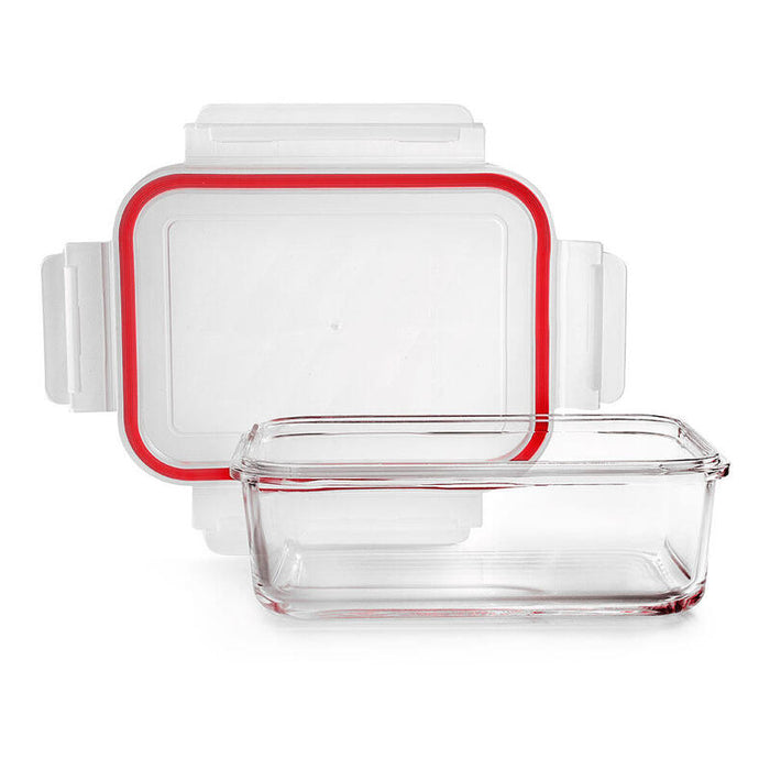 Pack De 2 Unidades - Fiambrera Borosilicato Rectangular, Cap: 0,900ml, 754709. Ibili