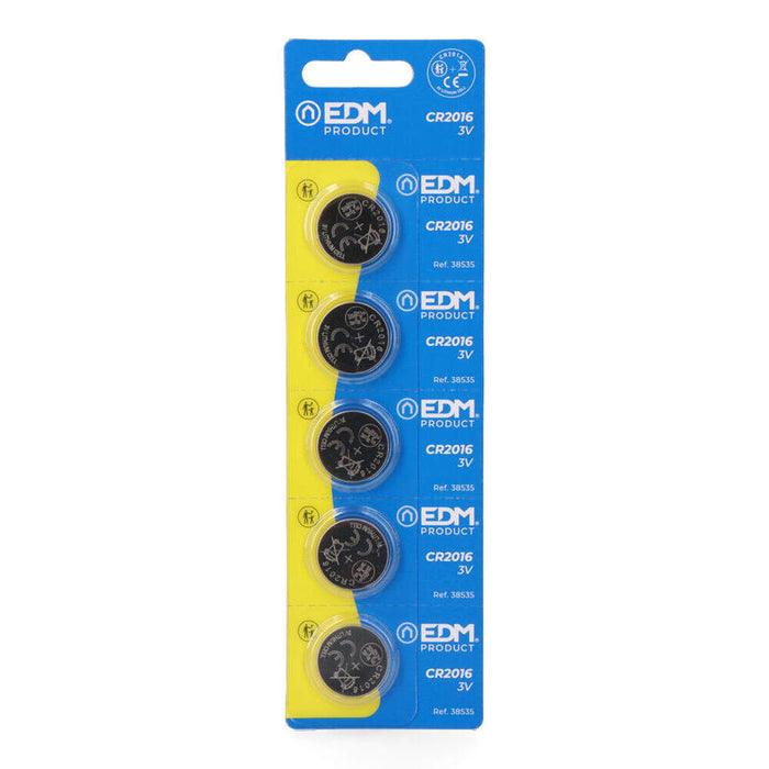 Pack De 2 Unidades - Micro Pila Litio Botón Max-Pro Cr2016 3 V Ø20 X 1,6 Mm, Blister 5 Uds