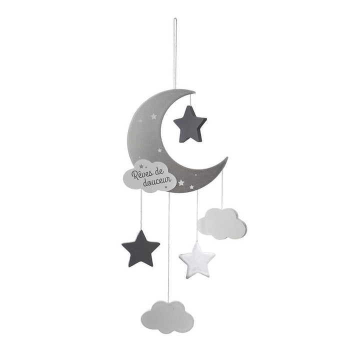 Pack De 2 Unidades - Movil Infantil Modelo Luna Color Gris