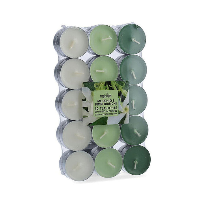 Pack De 2 Unidades - Pack 30 Unid. Velas Con Aroma Musk-Flores Blancas 3,7cm Magic Lights