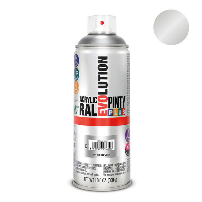 Pack De 2 Unidades - Pintura En Spray Pintyplus Evolution 520cc P150 Plata