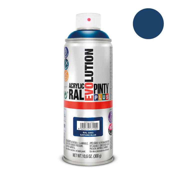 Pack De 2 Unidades - Pintura En Spray Pintyplus Evolution 520cc Ral 5003 Azul Zafiro