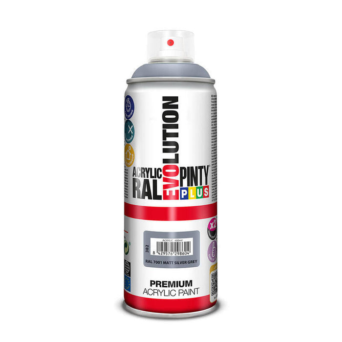 Pack De 2 Unidades - Pintura En Spray Pintyplus Evolution 520cc Ral 7001 Matt Silver Grey