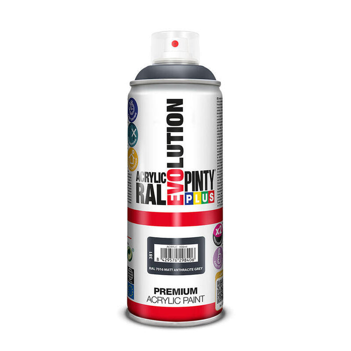 Pack De 2 Unidades - Pintura En Spray Pintyplus Evolution 520cc Ral 7016 Matt Anthracite Grey
