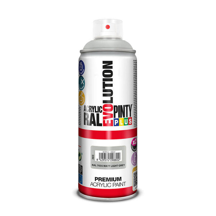 Pack De 2 Unidades - Pintura En Spray Pintyplus Evolution 520cc Ral 7035 Matt Light Grey
