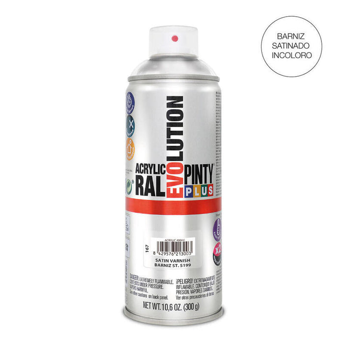 Pack De 2 Unidades - Pintura En Spray Pintyplus Evolution 520cc S199 Barniz Satinado