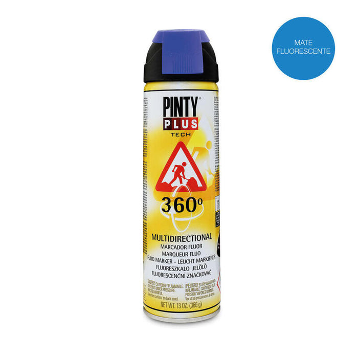 Pack De 2 Unidades - Pintura En Spray Pintyplus Tech 650cc Marcador 360° Azul T118