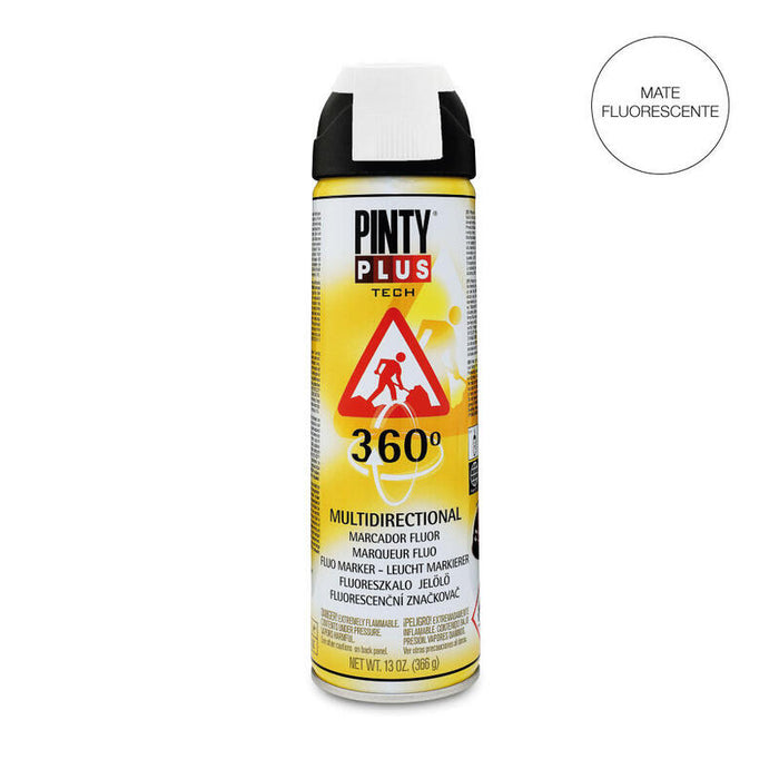 Pack De 2 Unidades - Pintura En Spray Pintyplus Tech 650cc Marcador 360° Blanco T101