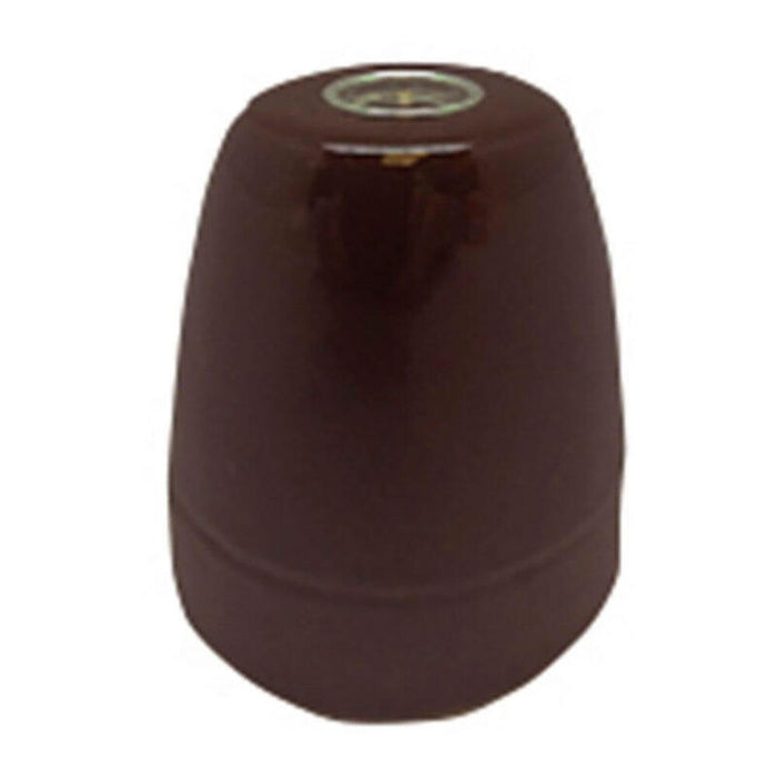 Pack De 2 Unidades - Portalámparas Cerámico Vintage E27 4 A 100 W 250 V~ Marrón, Ø47 X 59 Mm