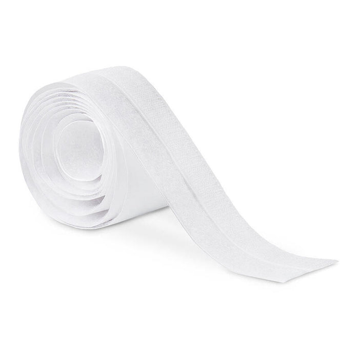 Pack De 2 Unidades - Rollo Adhesivo De Cierre De Gancho Y Bucle 20mm X 1,5m. Blanco, 2144-2, Inofix