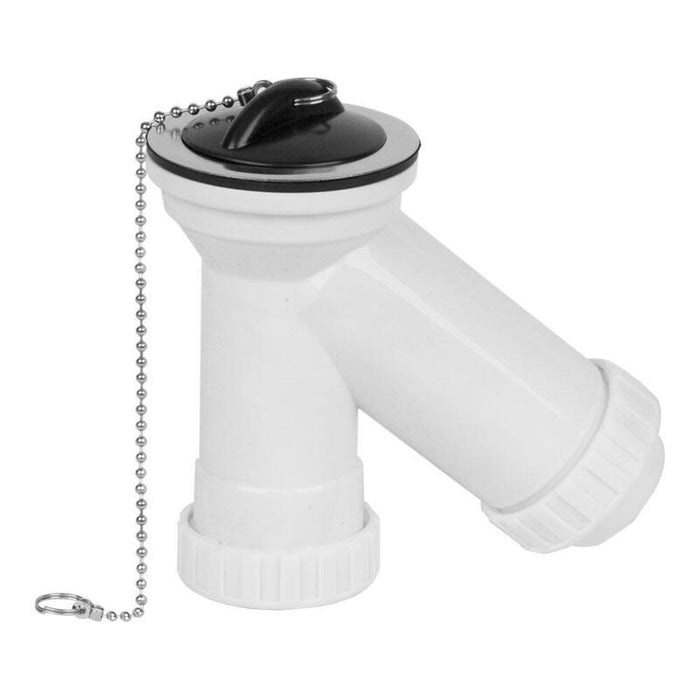 Pack De 2 Unidades - Sifon "Y" 1" 1/2" Completo. Con Tapon Y Cadena