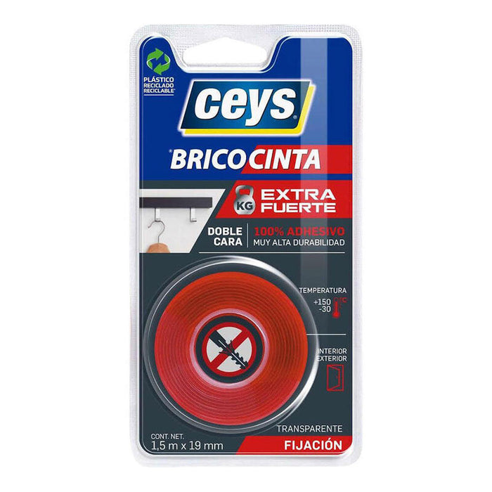 Pack De 2 Unidades - Tackceys Bricocinta Transparente 1,5m 507519