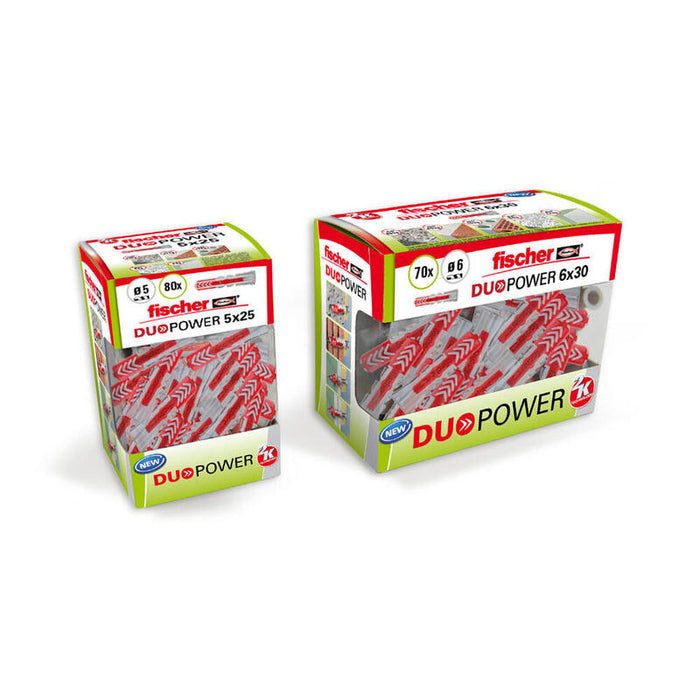 Pack De 2 Unidades - Taco Duopower Ø5x25mm Diy 80 Unid. 536385 Fischer