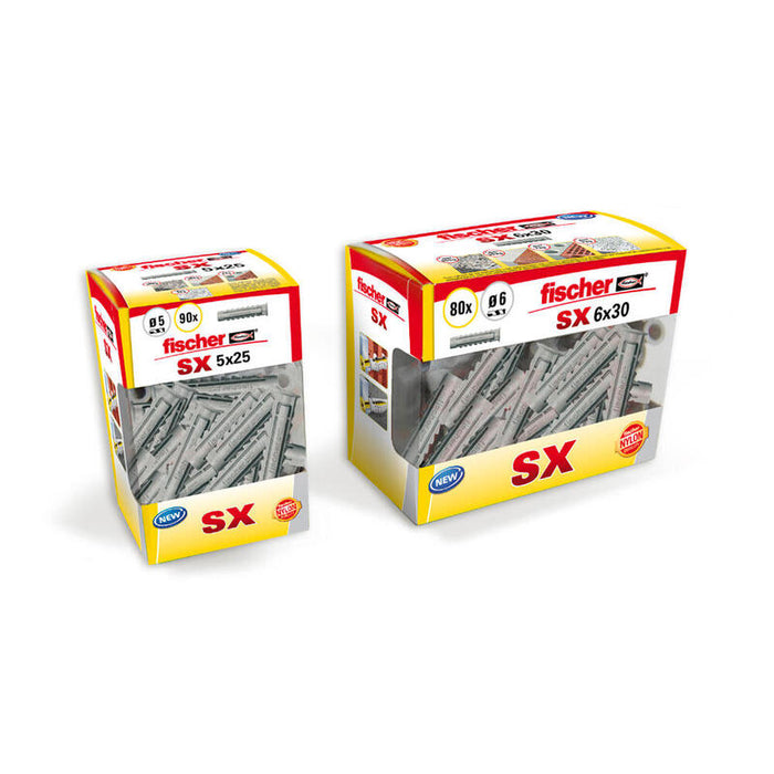 Pack De 2 Unidades - Taco Sx Ø5x25mm Diy 90 Unid.568711 Fischer