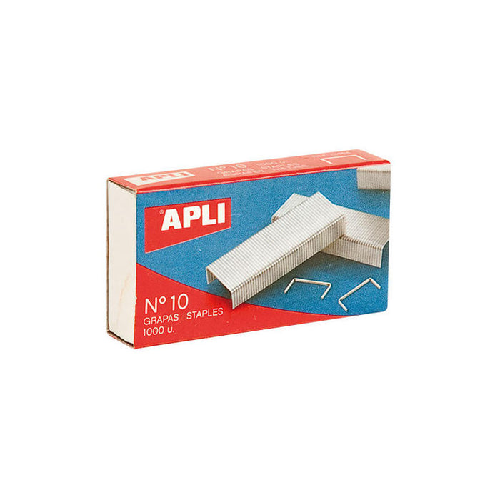 Pack De 20 Unidades Apli Grapas Galvanizadas Plata Brillante - Ø 0.53mm - Precisas Y Duraderas