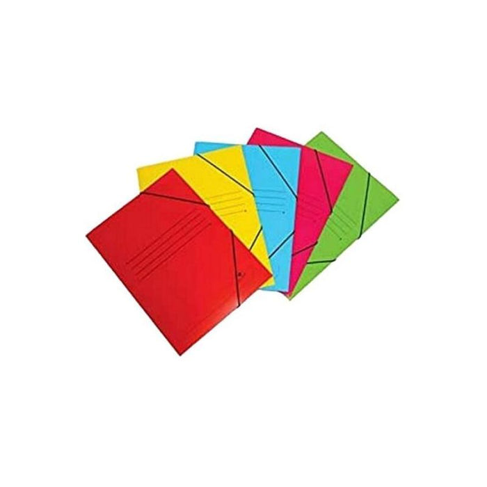 Pack De 20 Unidades Mariola Carpeta Con Gomas 3 Solapas Folio C/Etiqueta En Lomo Cartón 500gr Similprespam Verde