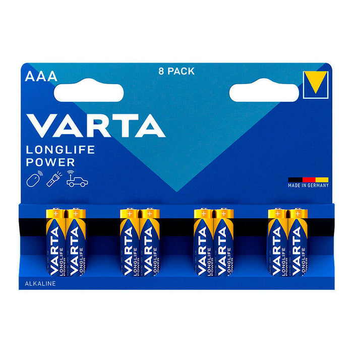 Pack De 20 Unidades - Pila Varta Longlife Power Aaa - Lr03 (Blister 8 Unid.) Ø10,5x44,5mm