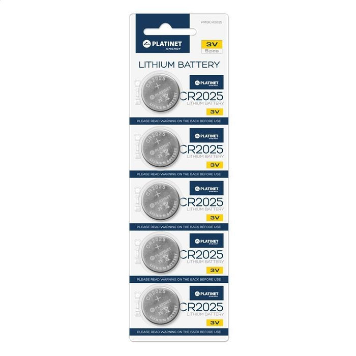 Pack De 20 Unidades Platinet Pila Boton Litio Cr2025 3v Blister*5 20 Uds