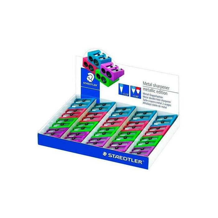 Pack De 20 Unidades Staedtler Afilalápices Metálico Doble C/Surtidos