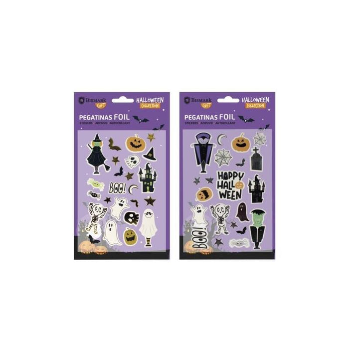 Pack De 24 Unidades Bismark Pack Con Pegatinas Para Halloween Foil - Autoadhesivas - 2 Diseã±Os Aleatorios