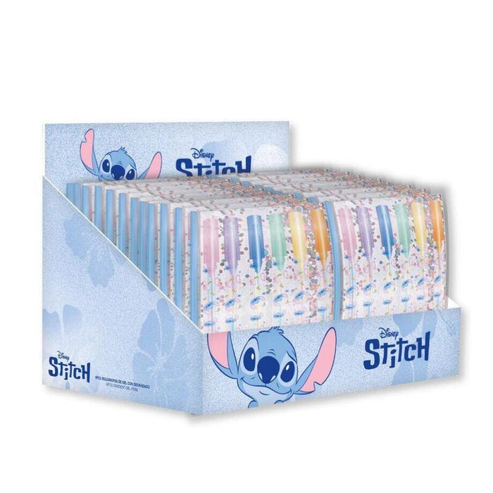 Pack De 24 Unidades - Blister 6 Boligrafos Gel Stitch Disney