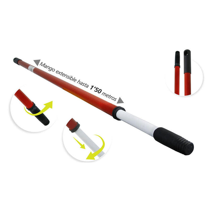 Pack De 24 Unidades - Mango Metálico Extensible 86-150cm Rosca Ø22mm