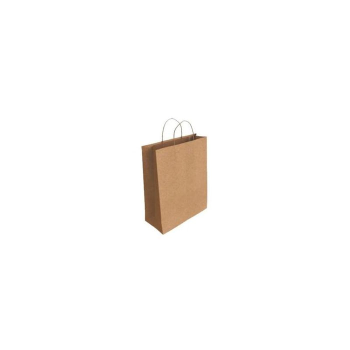 Pack De 25 Unidades Bismark Bolsa De Papel Kraft - Medidas 24x8x18cm - Marron