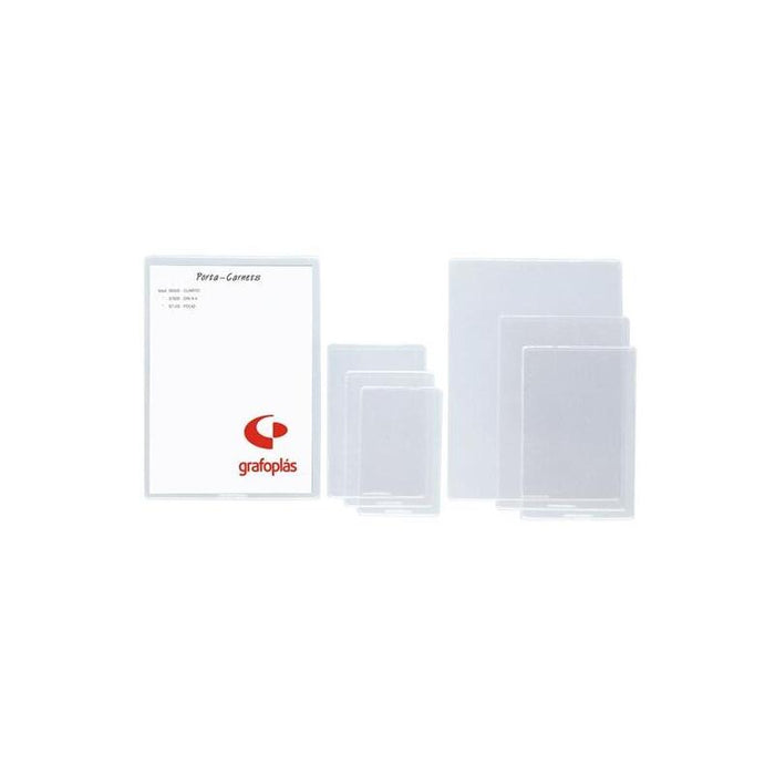 Pack De 25 Unidades Grafoplás Funda Portacarnets Pvc Piel Naranja 200 Micras C/Rebaje Nif Transparente