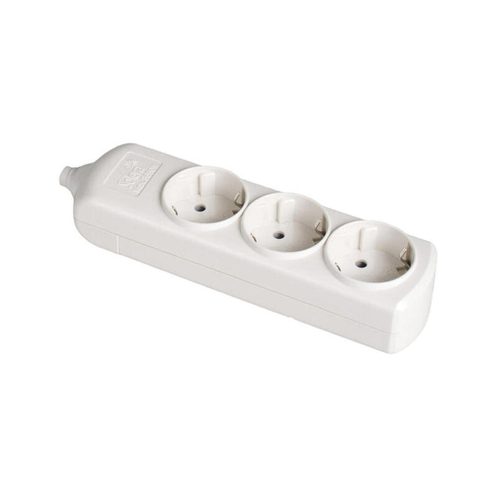 Pack De 3 Unidades - Base Bipolar 3 Tomas T/T Lateral 16a 250v Color Blanco Solera 8003