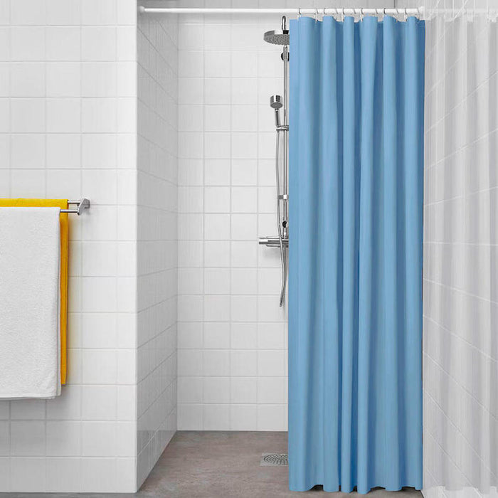 Pack De 3 Unidades - Cortina De Baño Basic Azul 180 X 180 Cm