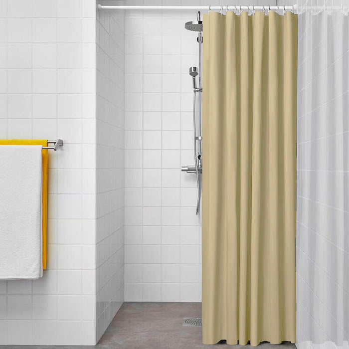 Pack De 3 Unidades - Cortina De Baño Basic Beige 180 X 180 Cm