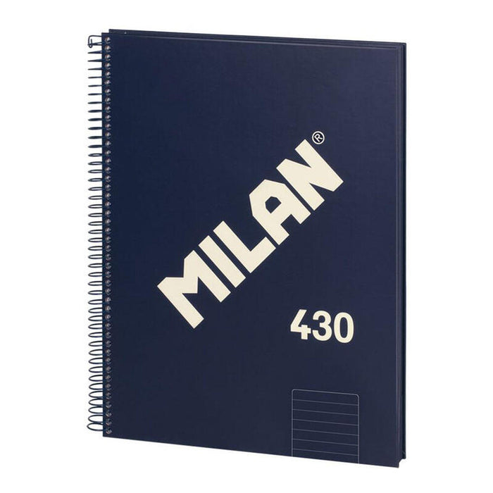 Pack De 3 Unidades - Cuaderno A4 Pautado (7mm) Azul Marino. Con Espiral.