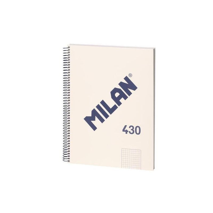 Pack De 3 Unidades Milan Libreta Con Espiral A4 80h Papel 95gr Cuadriculado 5x5mm Serie 1918 Beige