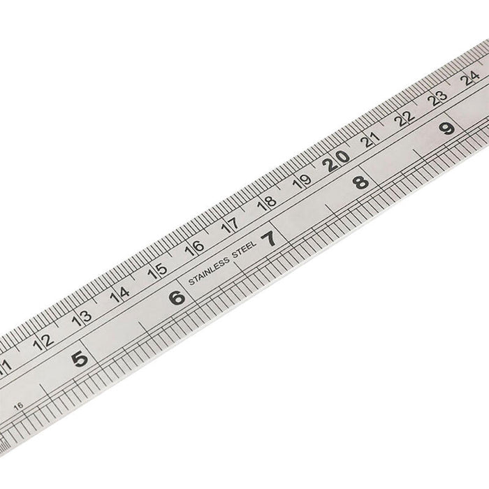 Pack De 3 Unidades - Regla De Acero Inoxidable, Métrico-Sae, 600 Mm