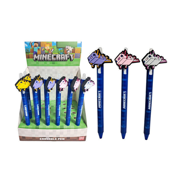 Pack De 36 Unidades - Boligrafo Borrable Topper Minecraft Surtido