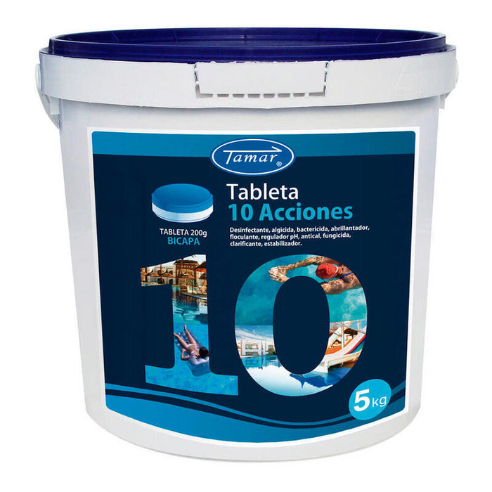 Pack De 4 Unidades - Cloro 10 Acciones Tableta 5kg Fusion Tamar