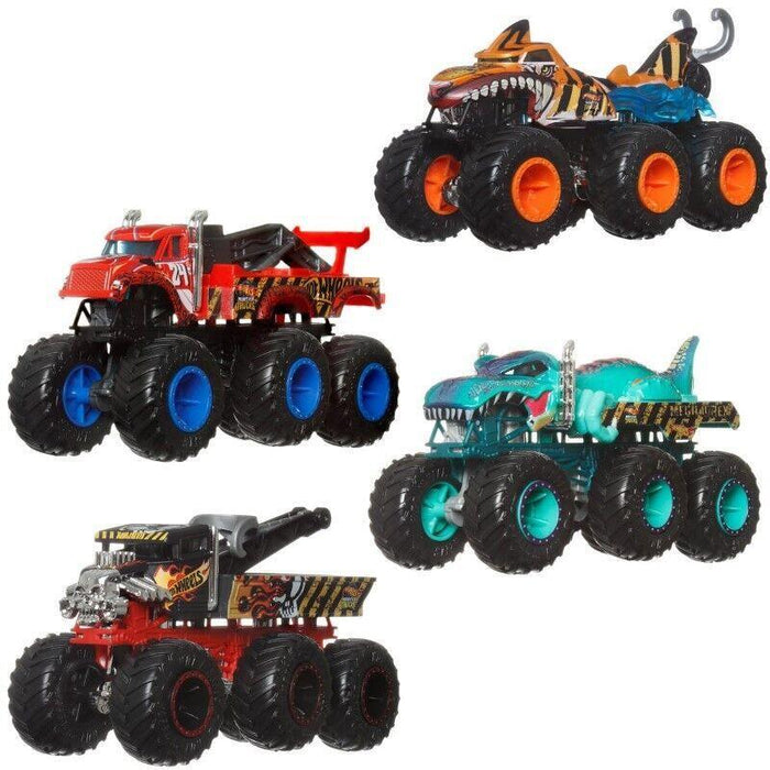 Pack De 4 Unidades - Coche Big Bigs Monster Trucks Hot Wheels Surtido