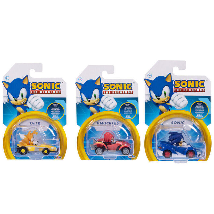 Pack De 4 Unidades - Figura Vehiculo Serie 6 Sonic The Hedgehog